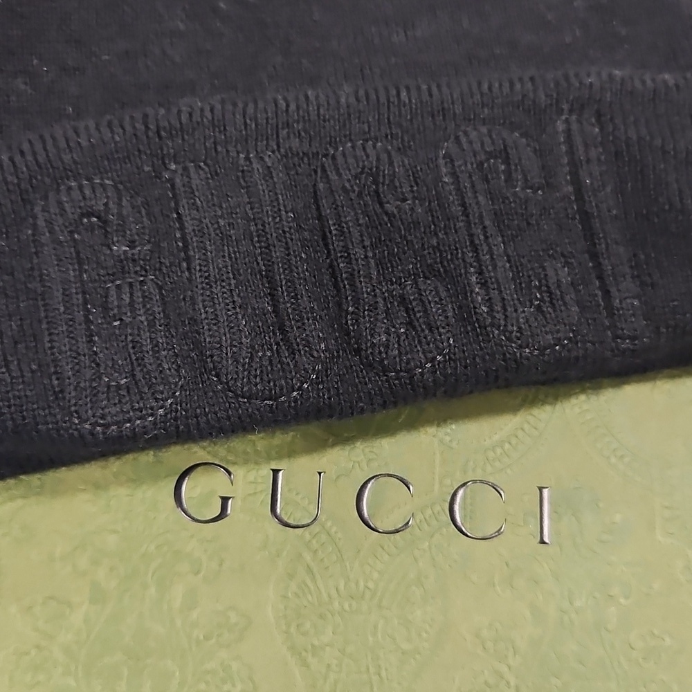 GUCCI Black Beanie/Hat - Unisex Size M - Picture 11 of 11